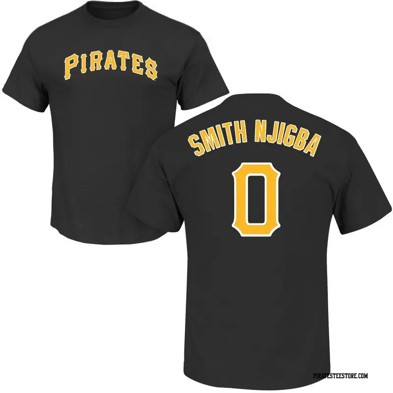 Men's Pittsburgh Pirates ＃0 Canaan Smith-Njigba Black Roster Name & Number T-Shirt