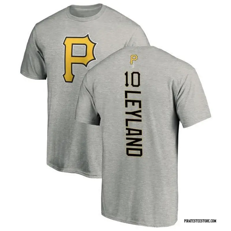Men's Pittsburgh Pirates ＃10 Jim Leyland Ash Backer T-Shirt