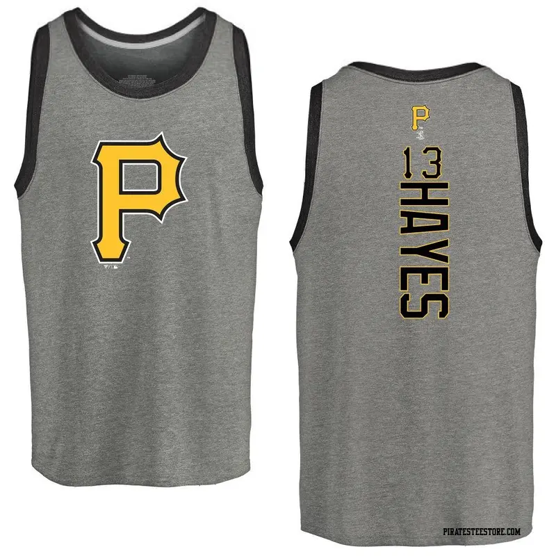 Men's Pittsburgh Pirates ＃13 Ke'Bryan Hayes Ash Branded Backer Tank Top