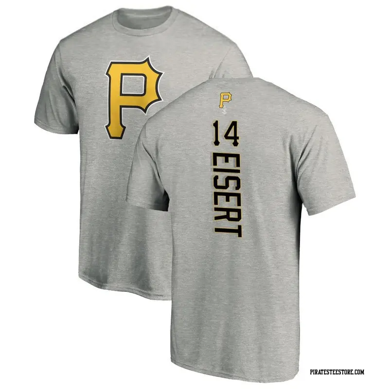 Men's Pittsburgh Pirates ＃14 Brandon Eisert Ash Backer T-Shirt