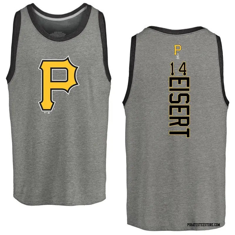 Men's Pittsburgh Pirates ＃14 Brandon Eisert Ash Backer Tank Top