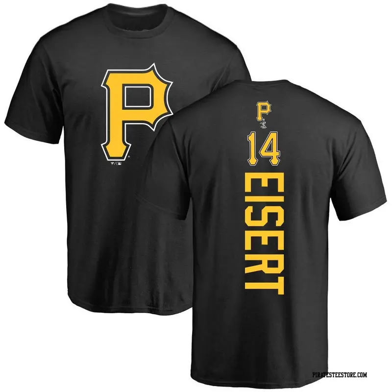 Men's Pittsburgh Pirates ＃14 Brandon Eisert Black Backer T-Shirt