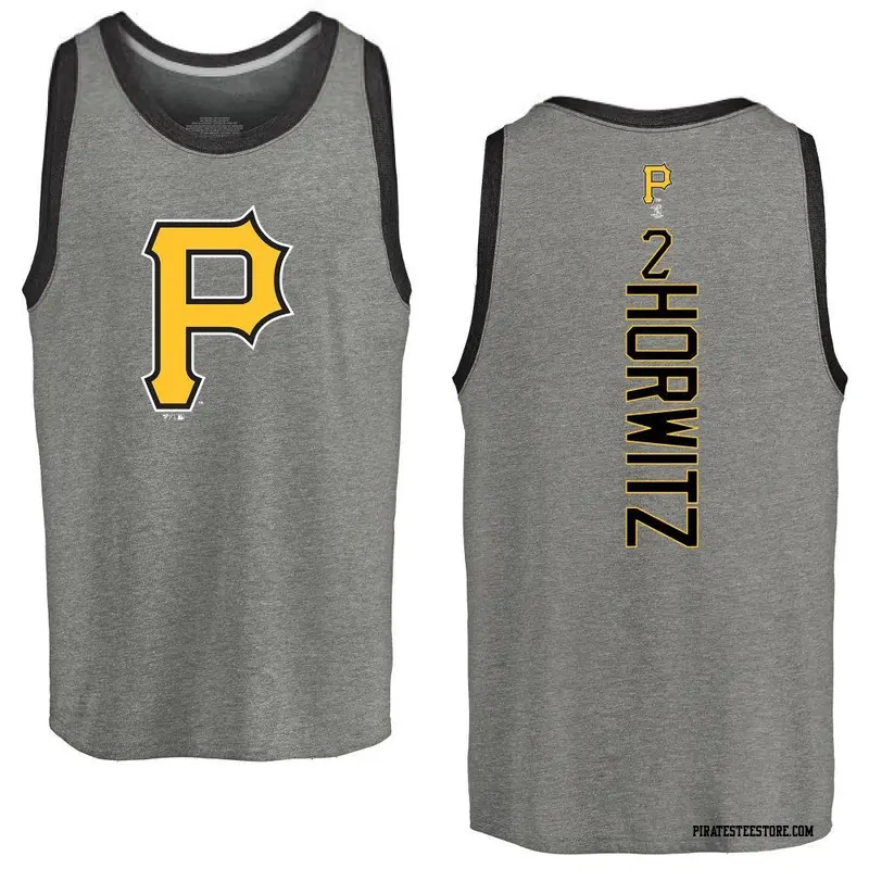 Men's Pittsburgh Pirates ＃2 Spencer Horwitz Ash Backer Tank Top