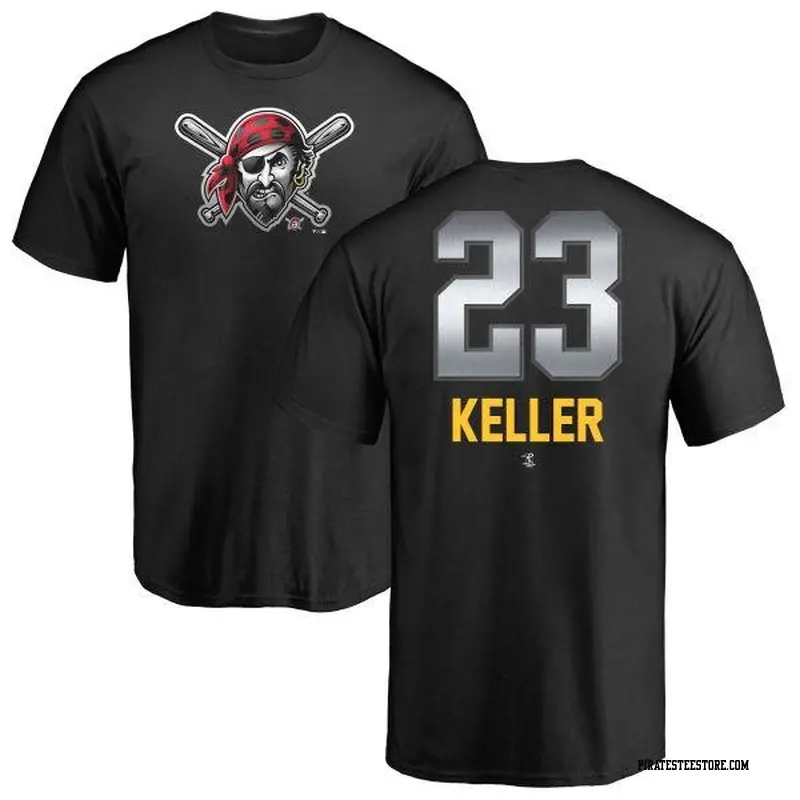 Men's Pittsburgh Pirates ＃23 Mitch Keller Black Branded Midnight Mascot T-Shirt