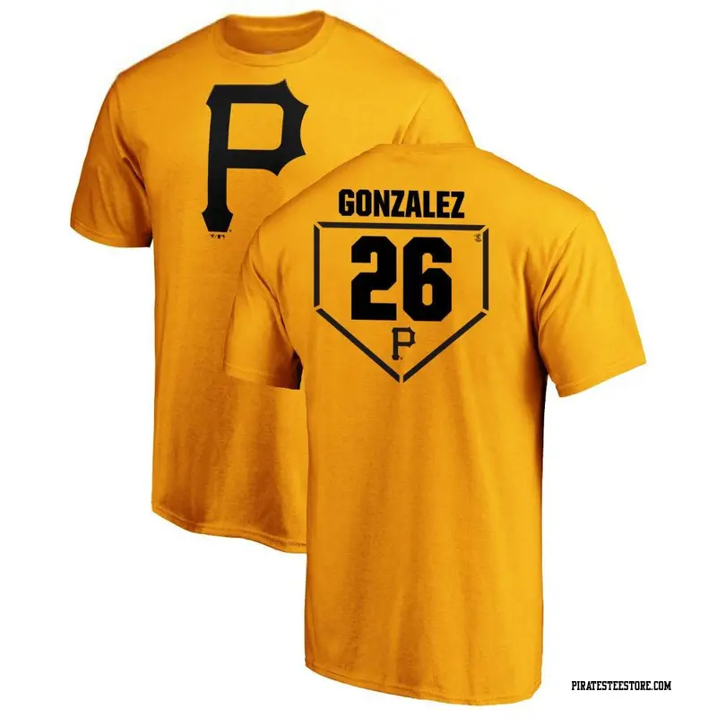 Men's Pittsburgh Pirates ＃26 Jacob Gonzalez Gold RBI T-Shirt