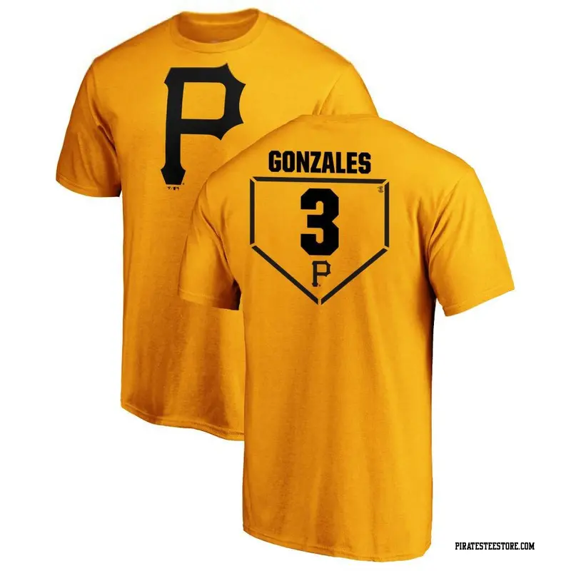 Men's Pittsburgh Pirates ＃3 Nick Gonzales Gold RBI T-Shirt