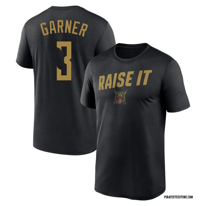 Men's Pittsburgh Pirates ＃3 Phil Garner Black 2026 City Connect Team Phrase Script Name & Number T-Shirt