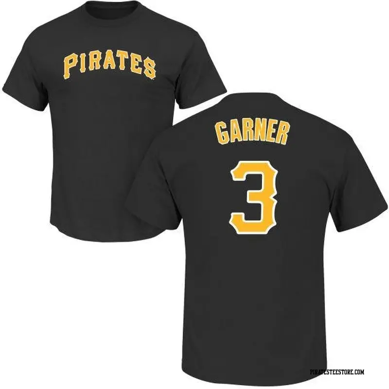 Men's Pittsburgh Pirates ＃3 Phil Garner Black Roster Name & Number T-Shirt