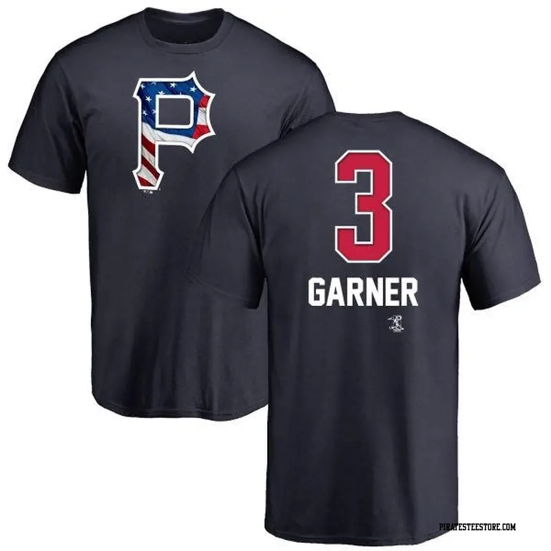 Men's Pittsburgh Pirates ＃3 Phil Garner Navy Branded Name and Number Banner Wave T-Shirt