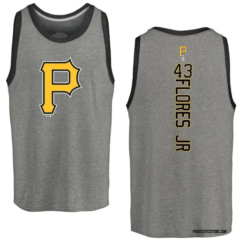 Men's Pittsburgh Pirates ＃43 Rafael Flores Jr. Ash Backer Tank Top
