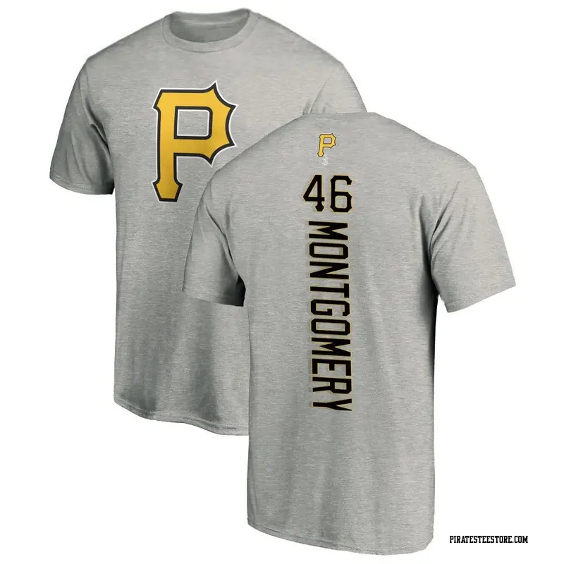 Men's Pittsburgh Pirates ＃46 Mason Montgomery Ash Backer T-Shirt