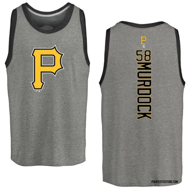 Men's Pittsburgh Pirates ＃58 Noah Murdock Ash Backer Tank Top