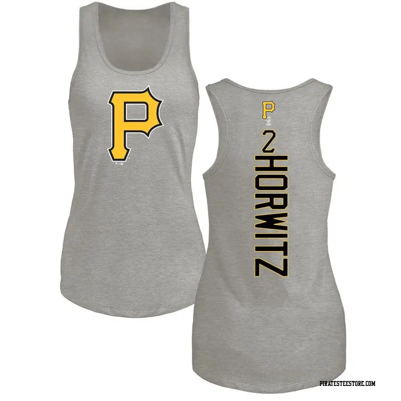 Women's Pittsburgh Pirates ＃2 Spencer Horwitz Ash Backer Tank Top