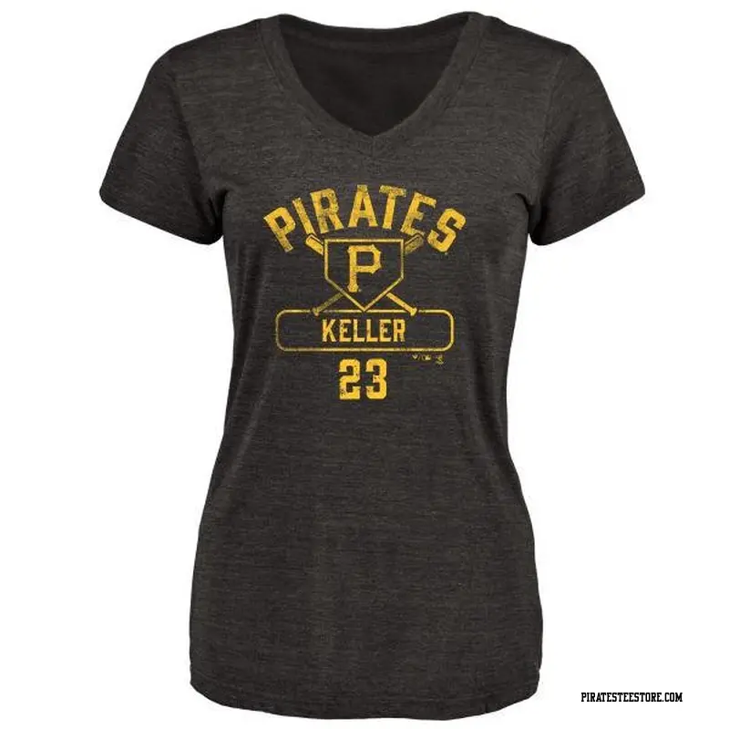 Women's Pittsburgh Pirates ＃23 Mitch Keller Black Branded Base Runner T-Shirt
