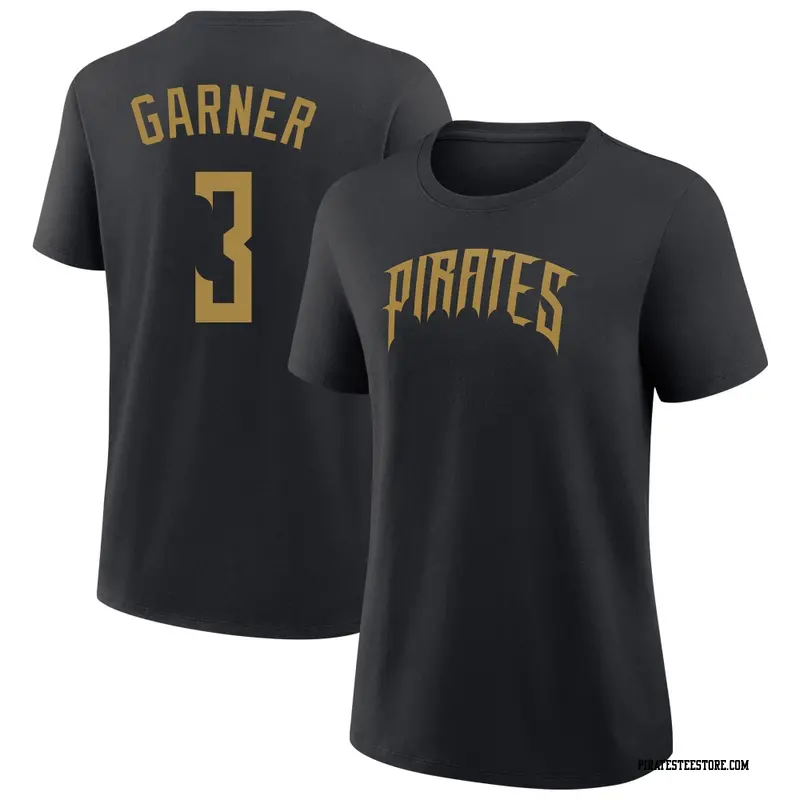 Women's Pittsburgh Pirates ＃3 Phil Garner Black 2026 City Connect Name & Number T-Shirt