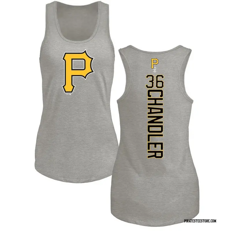 Women's Pittsburgh Pirates ＃36 Bubba Chandler Ash Backer Tank Top