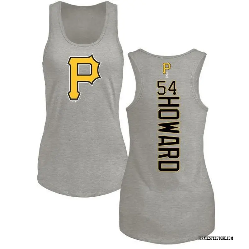 Women's Pittsburgh Pirates ＃54 Sam Howard Ash Branded Backer Tank Top