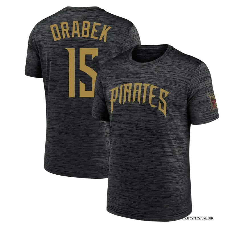 Youth Pittsburgh Pirates ＃15 Doug Drabek Black 2026 City Connect Game Day Velocity Name & Number T-Shirt