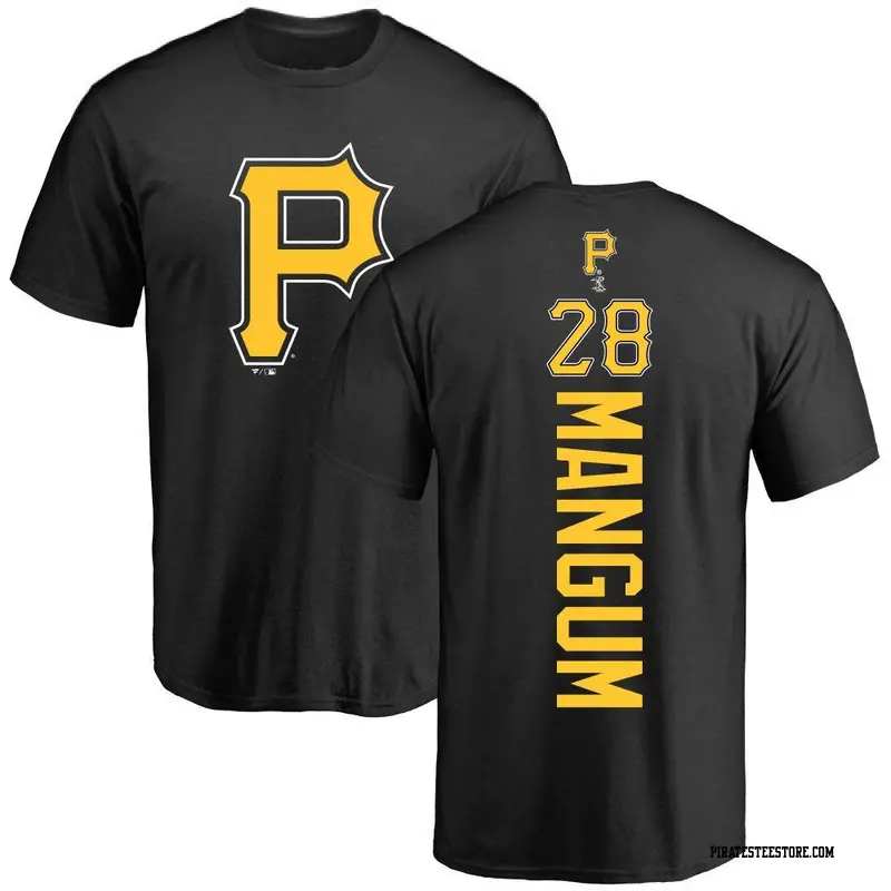 Youth Pittsburgh Pirates ＃28 Jake Mangum Black Backer T-Shirt