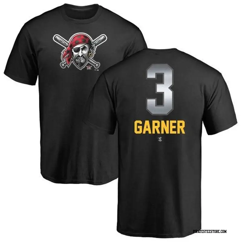 Youth Pittsburgh Pirates ＃3 Phil Garner Black Branded Midnight Mascot T-Shirt