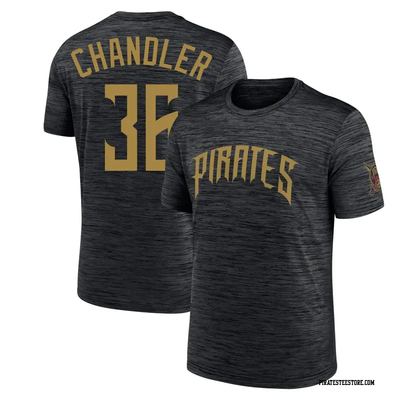 Youth Pittsburgh Pirates ＃36 Bubba Chandler Black 2026 City Connect Game Day Velocity Name & Number T-Shirt