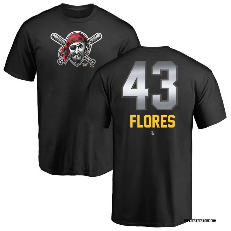 Youth Pittsburgh Pirates ＃43 Rafael Flores Jr. Black Midnight Mascot T-Shirt
