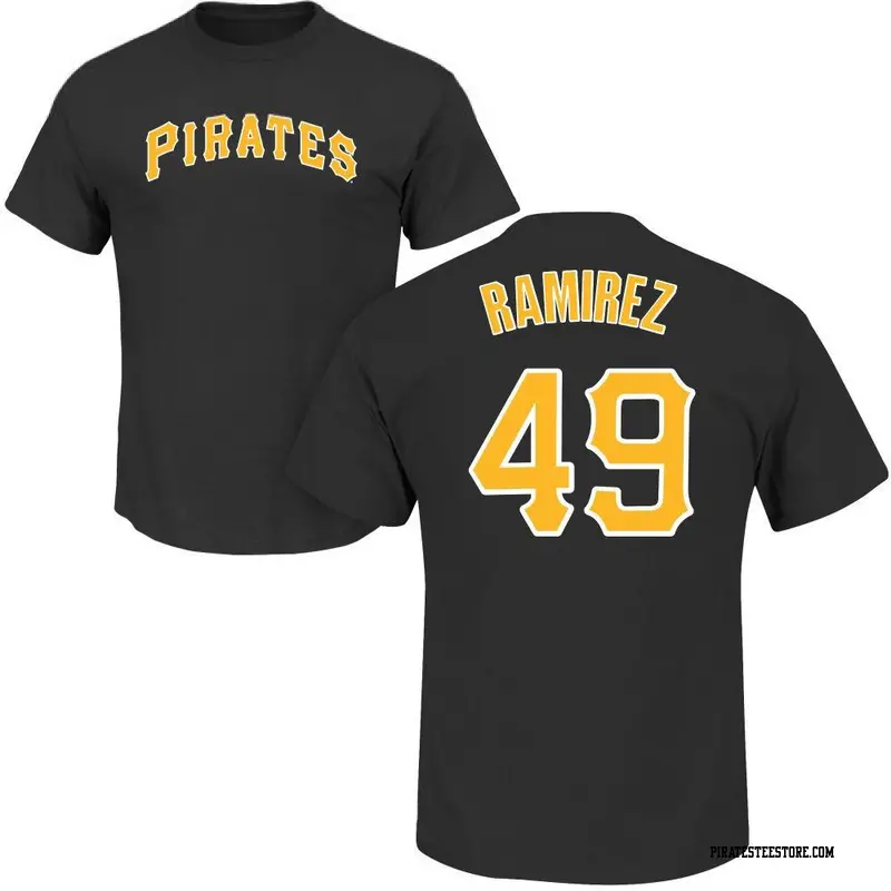 Youth Pittsburgh Pirates ＃49 Yohan Ramirez Black Roster Name & Number T-Shirt